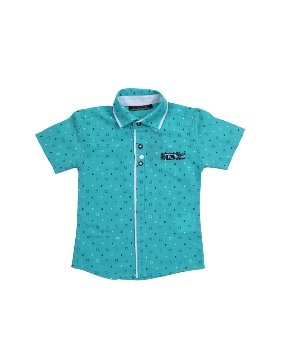 Boy\'s short-sleeved shirt, mint NDZ7461 - Online store - Boutique